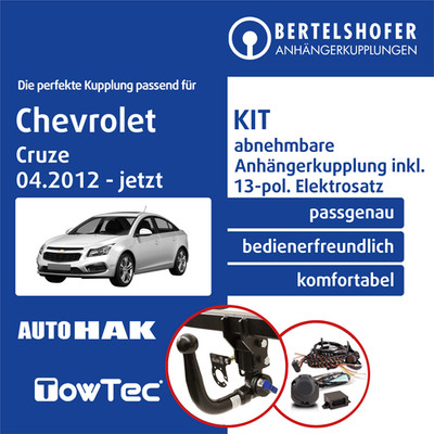 Für CHEVROLET Cruze Kombi 04.2012-jetzt AHK abn +13pol spez. E-Satz TOP