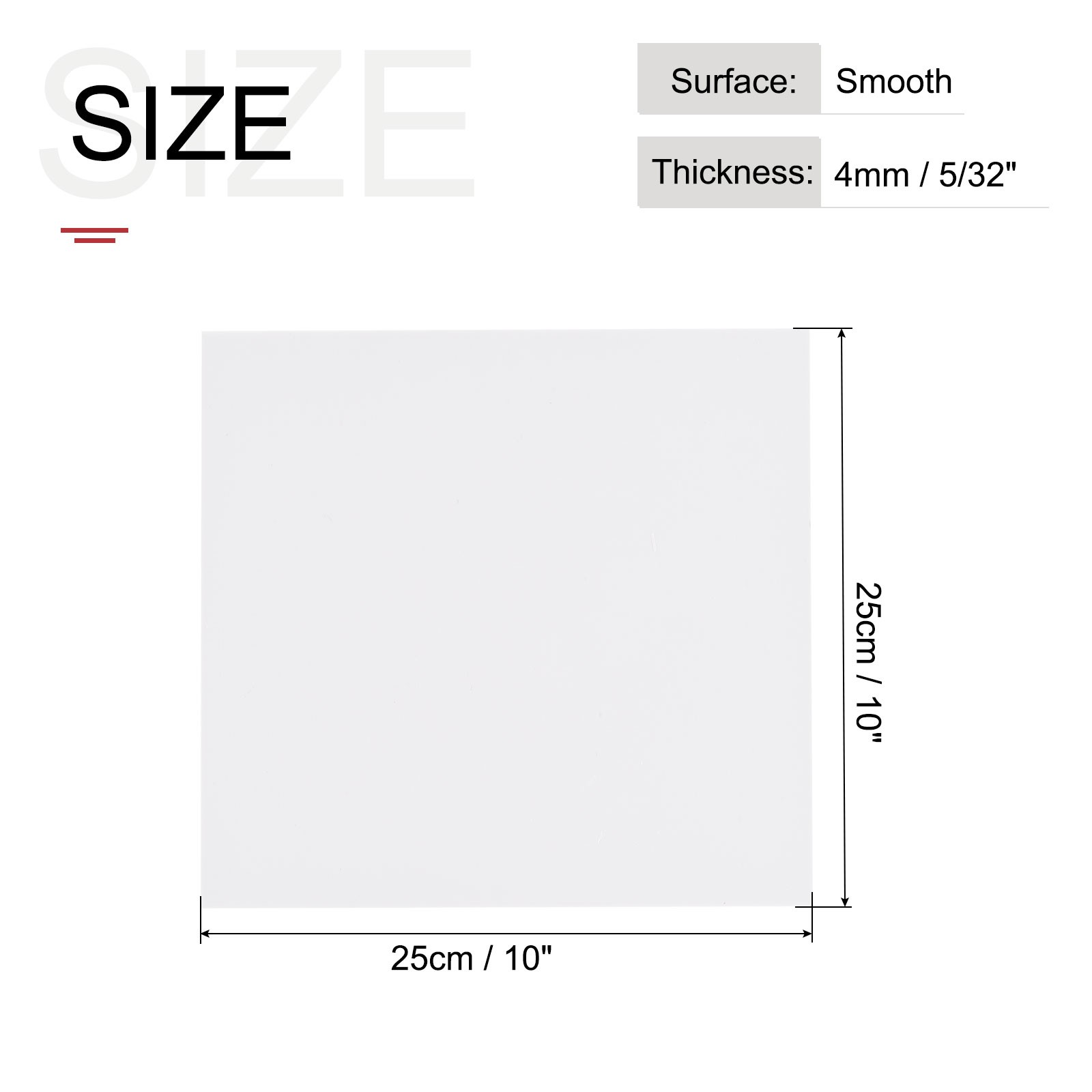 ABS Plastic Sheet 10 " x 10 " x 0.16 " ABS Styrene Sheets White 2 Pcs
