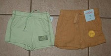 NEW NWT Boys Sz 12 Months Brown  Green Elastic Waist Shorts 2 Pc Lot CAT  JACK