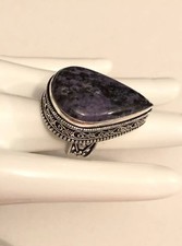 Sterling Silver.925 Russian Charoit Ring.