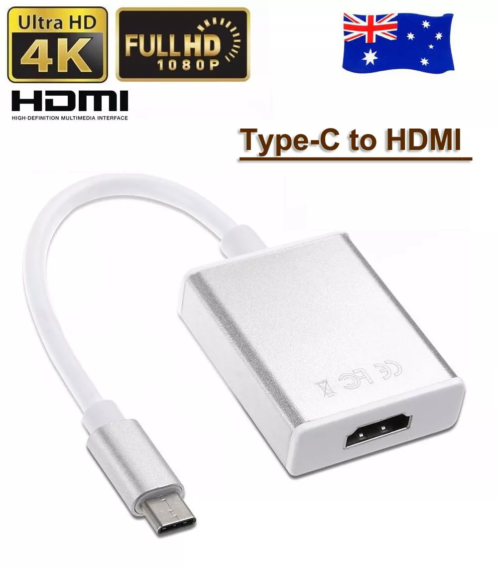 USB Type C to HDMI Adapter Audio Video 1080P HD For Microsoft