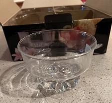 Set of 4 Studio Nova Citadel Clear Glass Footed Dessert Dishes Bowls New In Box