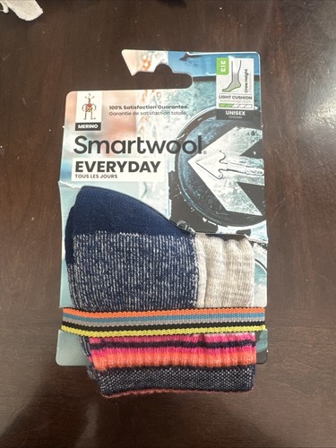 Smartwool Donna M Tutti i Giorni Cuscino Leggero Crew Lana Merino Rosa Rigato - Foto 2 di 8