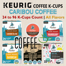 Caribou Coffee K-Cups 24/32/48/72/96 Capsules Pods lot KEURIG Roast ALL FLAVORS