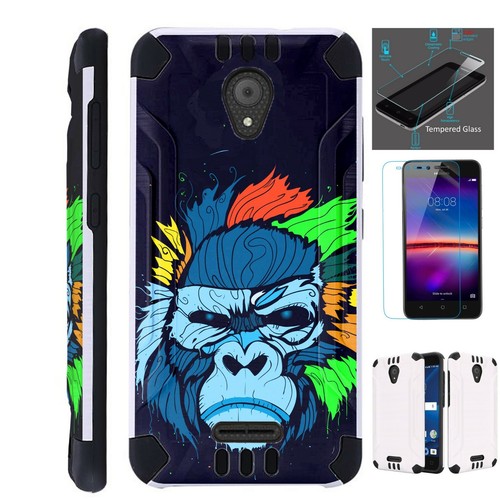 COMBATGUARD For AT&T RADIANT CORE Phone Case Cover+TEMPERED GLASS A1 - Zdjęcie 9 z 9