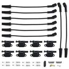 For 07-13 Chevy Avalanche 5.3L Square 8 Ignition Coil Spark Plugs And Wire 