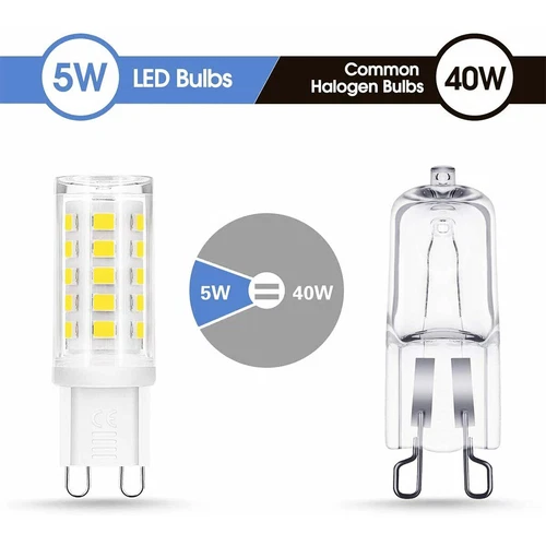 2 X G9 LED Bulb Warm/Cool White 5W=40W Halogen Capsule Light Bulbs Energy Saving - Bild 7 von 7
