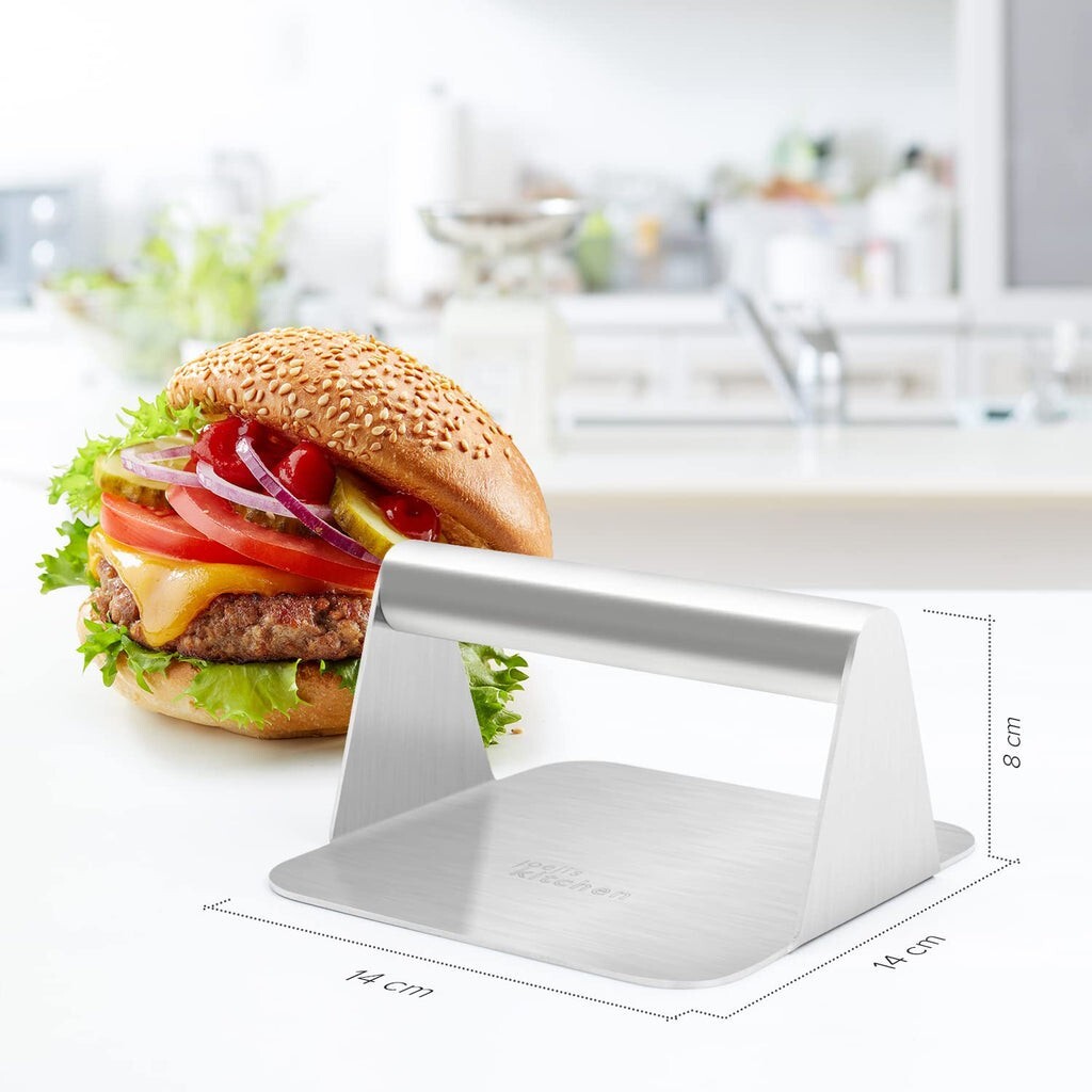 Burger Smasher - Stainless Steel Sandwich Steak Panini Press - BBQ Square