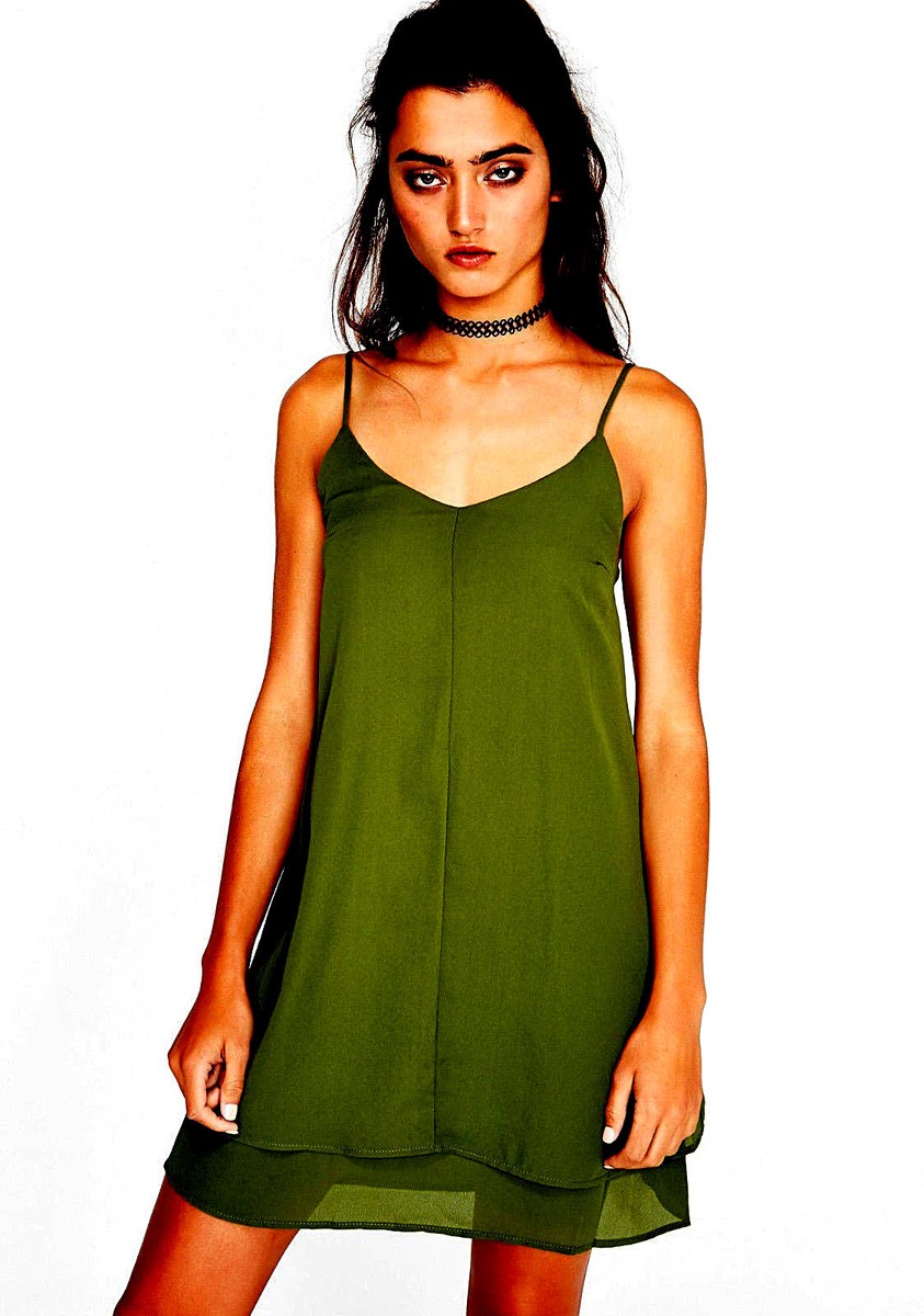 olive green choker dress Dresses | Strapless Choker Dress