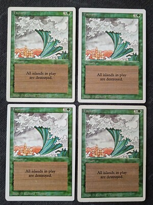 MtG | 4 x Tsunami | Revised Edition | Magic The Gathering | Playset