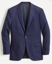 J Crew Ludlow Slim suit jacket Italian stretch wool flannel J3278 Night Sky 40R