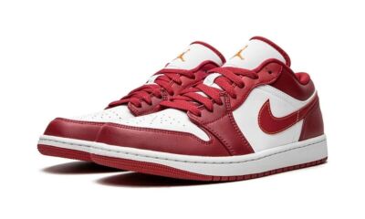 Nike Air Jordan 1 Low Cardinal Red Curry White Shoes 553558  display picture 2