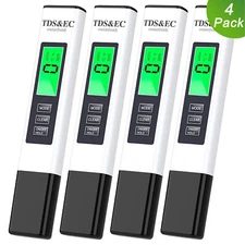 Digital EC/PPM/TEMP/TDS Meter Aquarium Zero Drinking Water Quality Tester 4 Pack