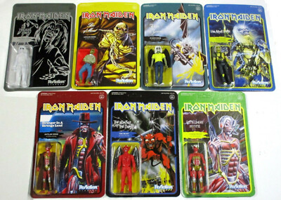 IRON MAIDEN Beast, Risen, Cyborg, Asylum Eddie - 7 Figuren (ReAction / Super7)