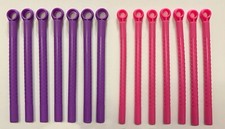 Conair Hot Sticks Hair Curlers Rollers Replacements 14pc Purple Pink Rubber Flex