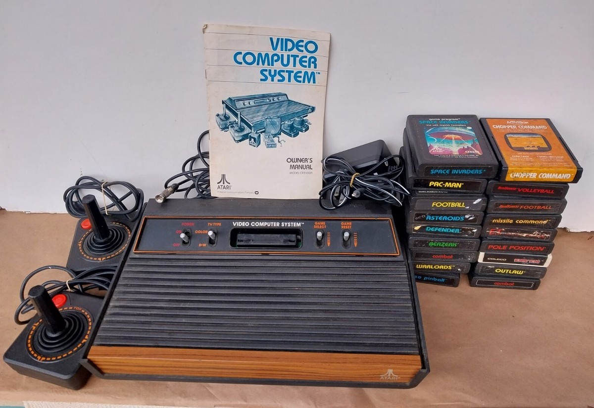 Vintage Atari CX-2600A Video Game Console Bundle W/ Games 2