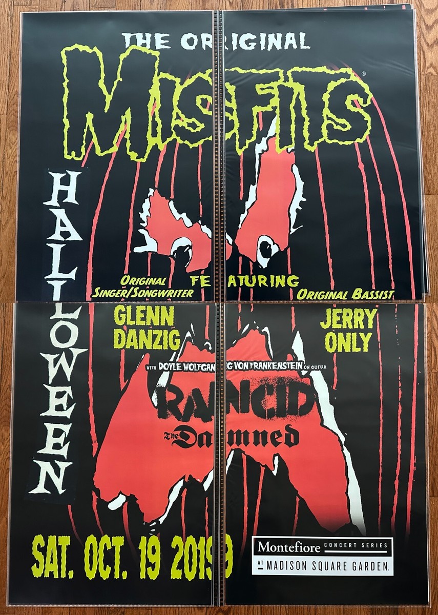 THE MISFITS - Madison Square Garden NYC - 10-19-2019 Huge 4 piece
