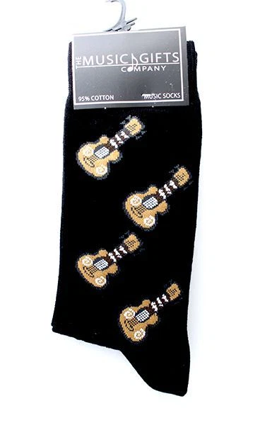 MGC Acoustic Guitar Socks - Music Gift - Music Themed Socks - Gift for Guitarist