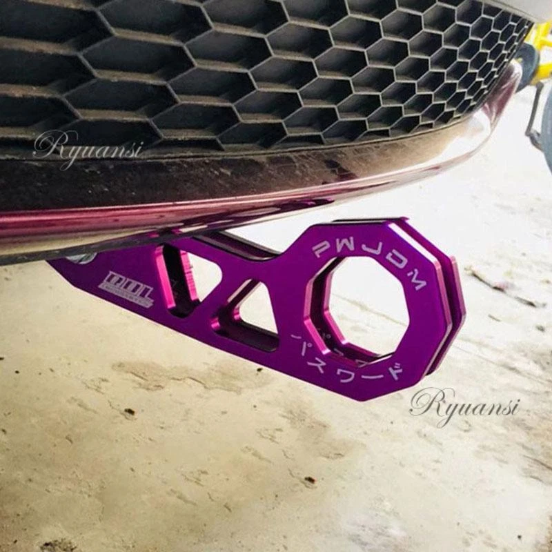 Purple Universal JDM Style Aluminum Racing Car Rear Tow Hook for Honda Civic Foto 2 de 4
