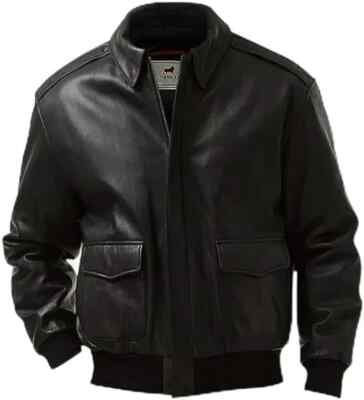 Men's Handmade Stylish Lambskin Leather Jacket Motorcycle Bomber Style Casual