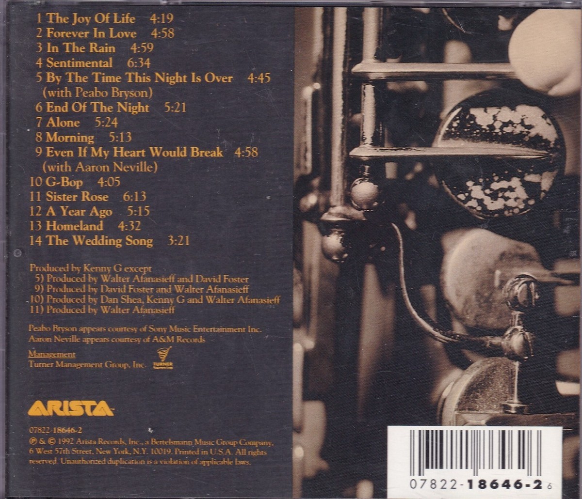 CD - KENNY G - Breathless - Forever In Love / By The Time