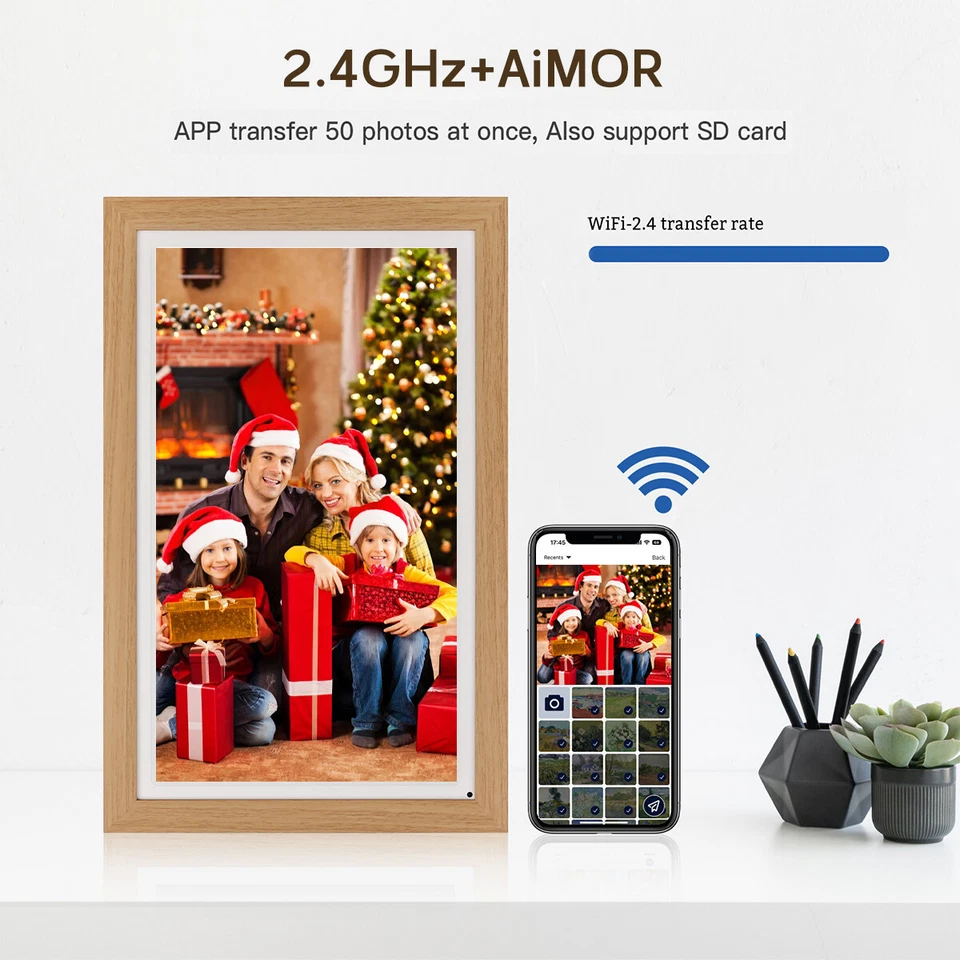 Large Digital Picture Frame 21.5 Inch 1920 x 1080 IPS FHD Screen 32GB WiFi - Image 4 of 4