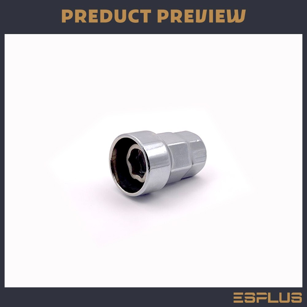 4 Pc GMC Wheel Lock W Key M14x1.5 Chrome Fit Acadia/Savana/Sierra/Yukon