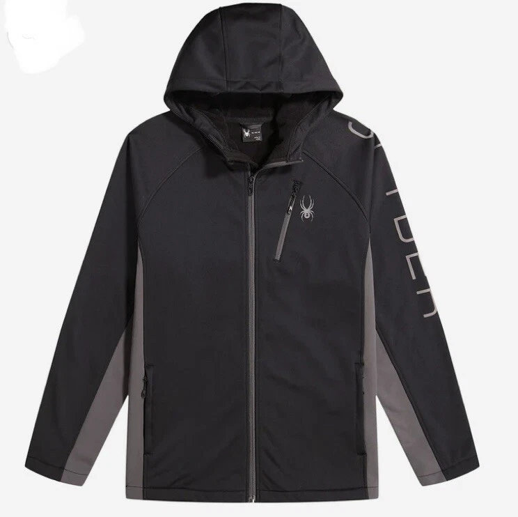 SPYDER Tempo Jacket Front Zip Black Men's ~ M | eBay