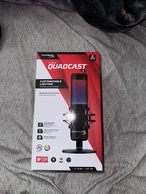 HyperX QuadCast S RGB LED USB Cardioid Microphone - Black