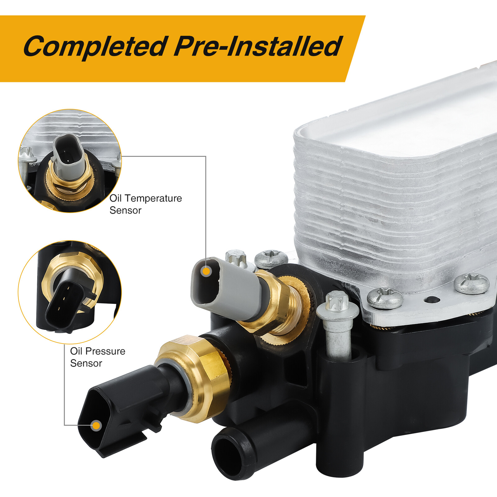 Engine Oil Filter Cooler Adapter Housing For 1417 Jeep Cherokee 3.2L