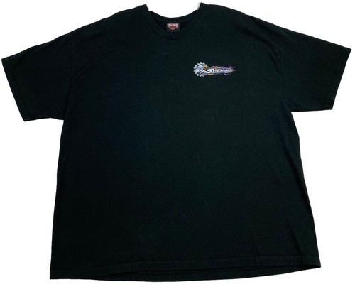 T-shirt vintage Harley Davidson RK Stratman uomo 3XL 100% cotone nero made in USA - Foto 2 di 10