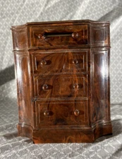 Vintage Park Sherman Plastic Dresser Bank Secret Coin Bank. Circa 1940's