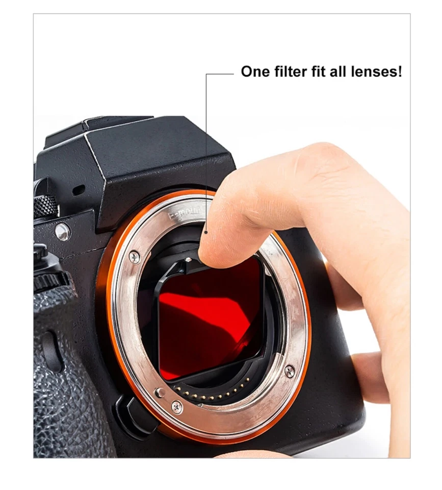 Filtro infrarrojo Kase Clip-in para cámara Sony a7 fotograma completo a9 a7r a7c filtros Foto 3 de 4