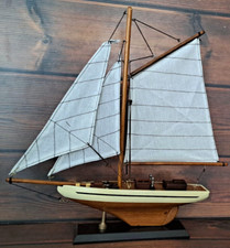 MODELLINO BARCA A VELA # 2 in LEGNO c/BOMPRESSO Lft 35 Cm COLLEZIONE IDEA REGALO