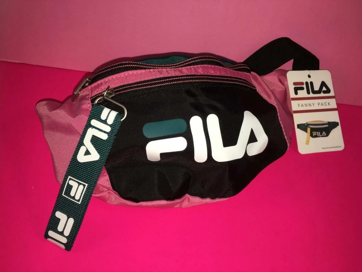 UNISEX MEN WOMEN FILA FANNY PACK WAIST BELT BAG PINK BLACK