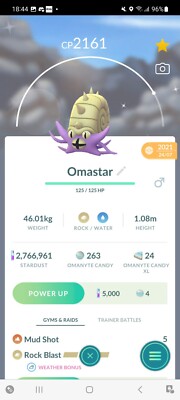 Pokemon Go Shiny Omastar 