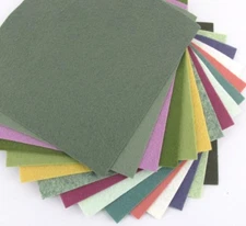15 - 9"X12" Succulent Colors Collection - Merino Wool blend Felt Sheets