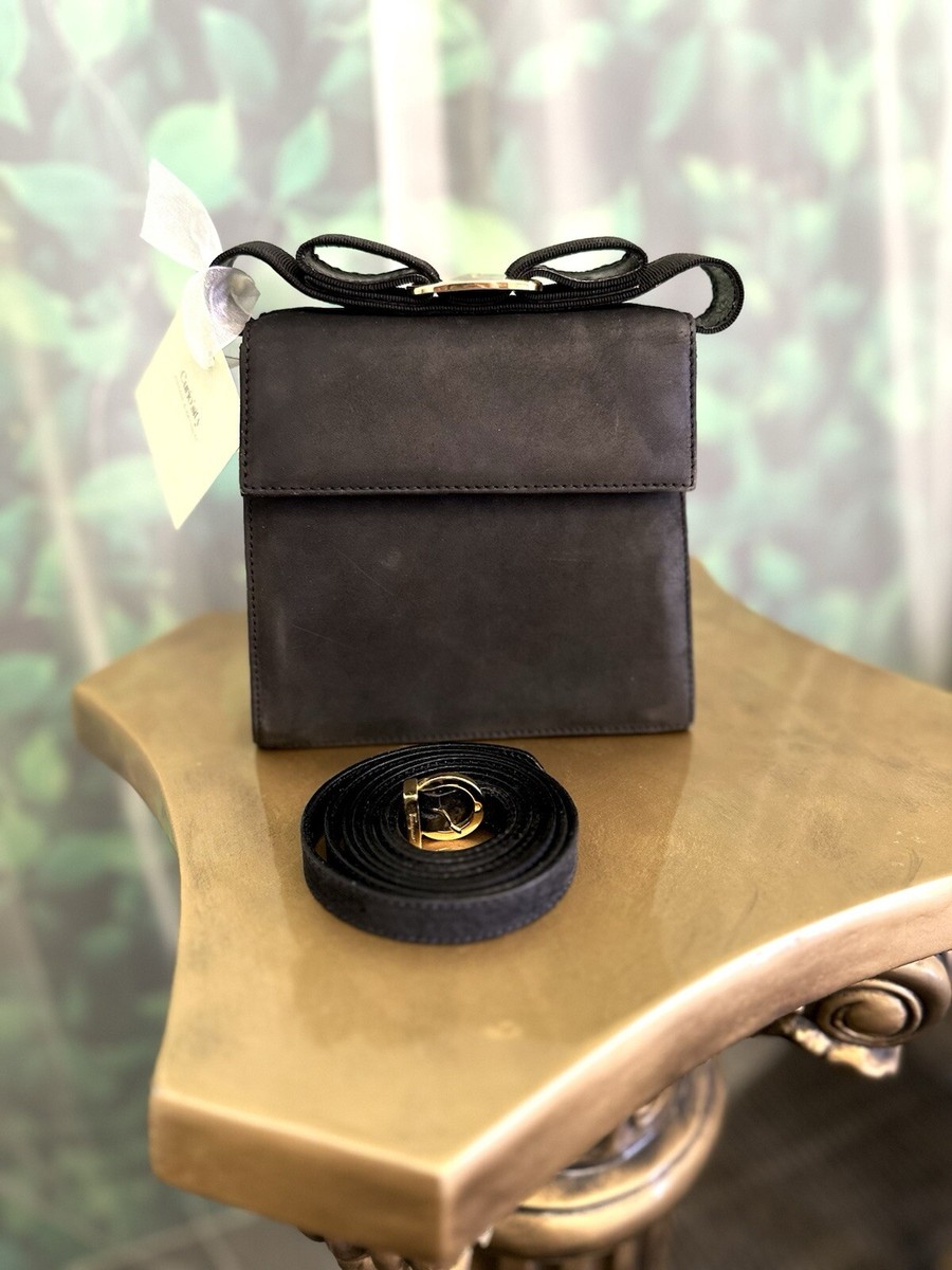 Salvatore Ferragamo Vara Ribbon 2way Black Shoulder/Crossbody Bag 