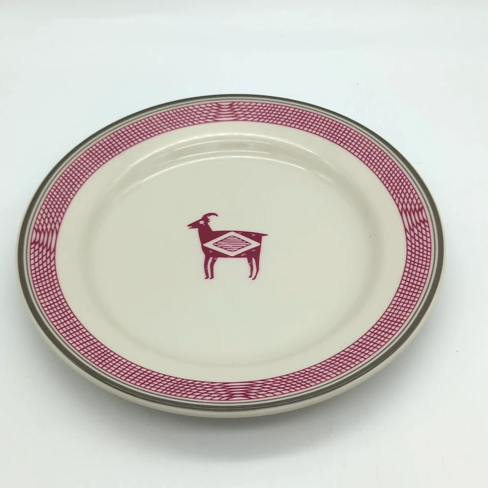 Pipestone HL Mimbreno Ancient Indian 8" SALAD PLATE(S) Replica Santa Fe RR - Image 3 of 4