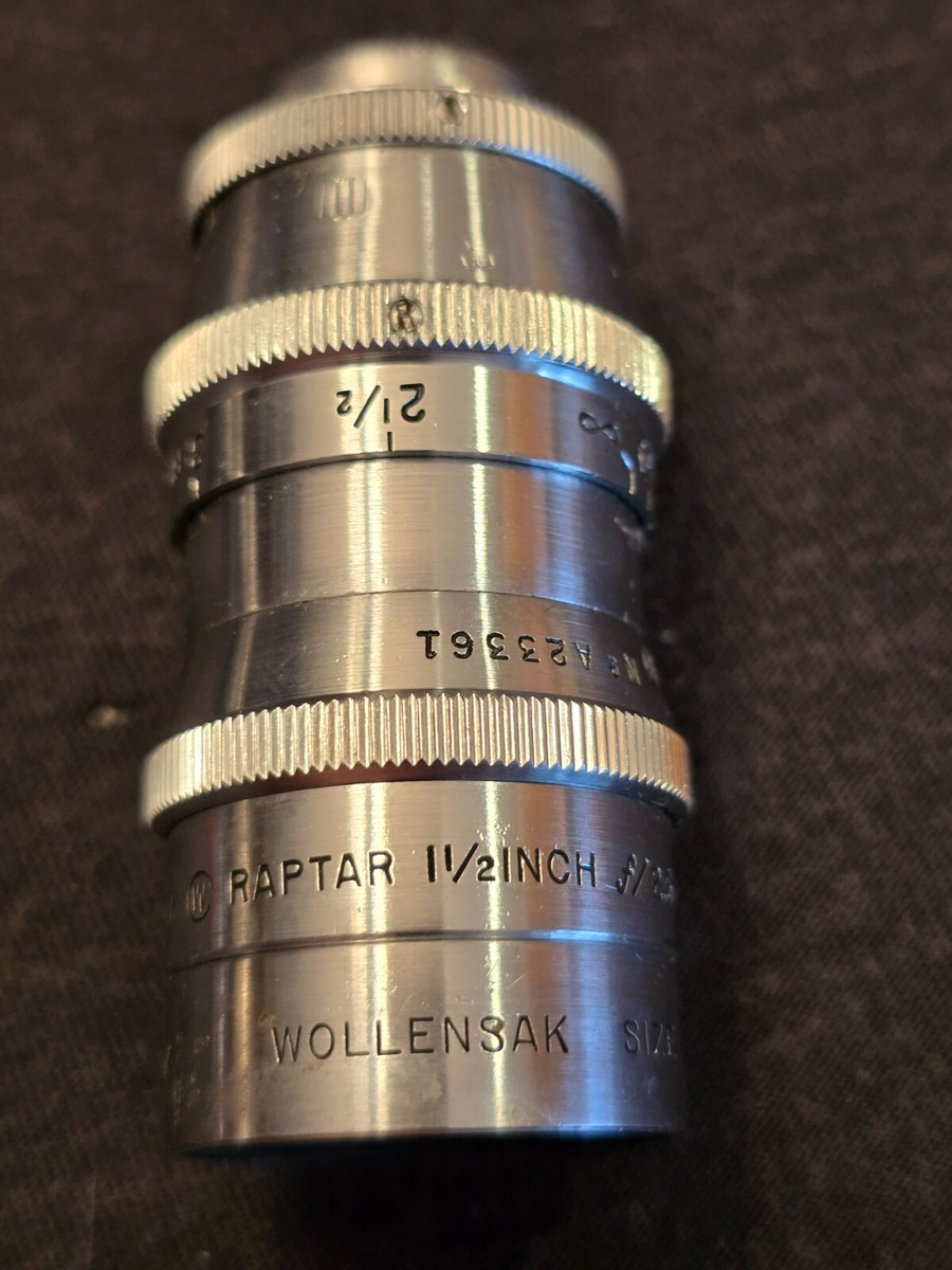 Vintage Wollensak Cine Raptar Movie Camera Lens Tele and Wide