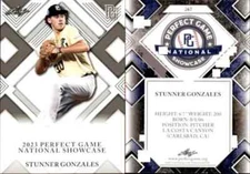 Stunner Gonzales  1st EVER PRINTED 2023  LEAF PERFECT GAME ROOKIE CARD #267 Mint