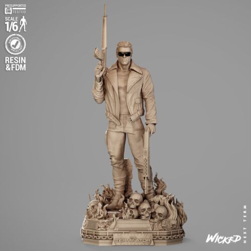 The Terminator Sculpture(300mm) /3D Printed/Unassembled/GK/Wicked - Foto 2 di 15