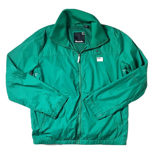 Bench Mens Sz L Green Logo Full Zipper 