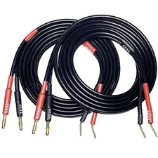 CESS-119-6f Banana Plugs to Pin Type Plugs 12AWG 680 Strand Count Super Soft ...