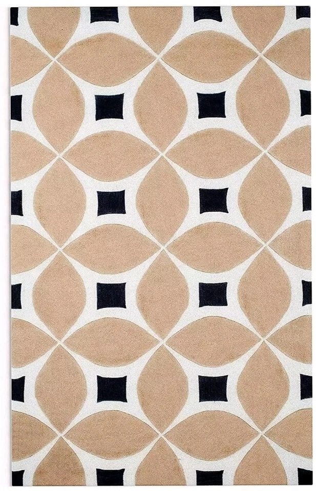 Alfombra Área Lana Mechonada a Mano, Alfombra de Área, Alfombra Mechonada a Mano 100% Lana 5X8|8X10|9X12 Foto 2 de 3