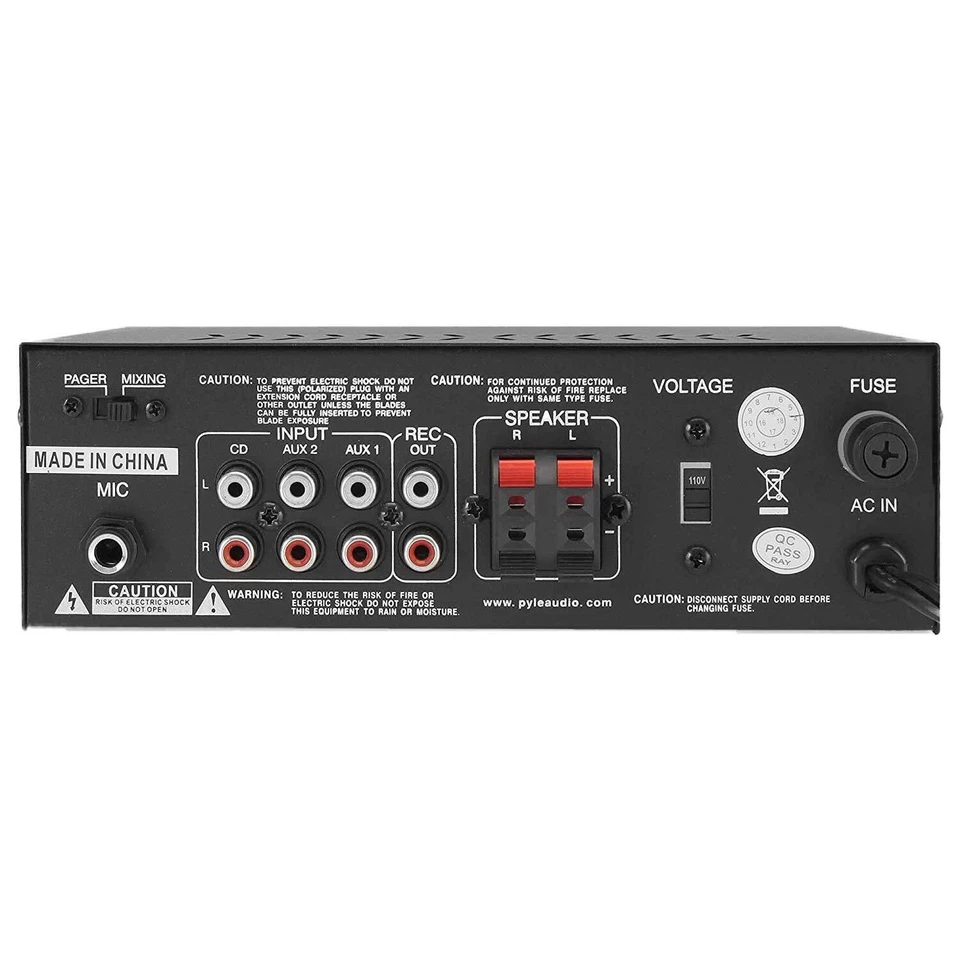 Pyle 2x120W Mini 2-Channe Home Audio Power Amplifier - Bluetooth 5.1 - Stereo - Image 2 of 4