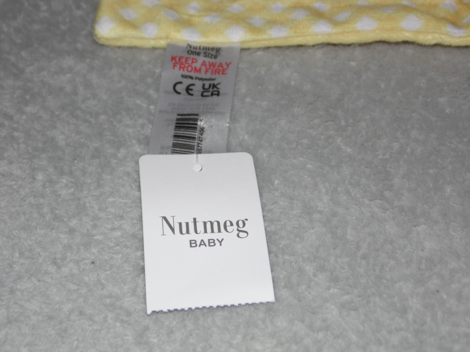 Nutmeg chick comforter soft toy TWO NEW Morrisons yellow check blankie Easter eBay