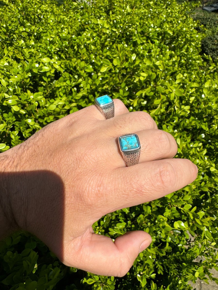 SILVER925 INDIAN TURQUOISE RING/シルバー/リング 925 Sterling Silver Indian Style Turquoise 100% Genuine Ring