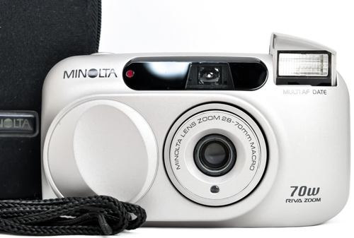 Near Mint Minolta 70W Riva Zoom 35mm Point & Shoot Compact Film Camera Tested