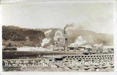 Garibaldi OR Oregon 1940s Hammond Lumber Mill Hwy 101 RPPC Photo Postcard COPY